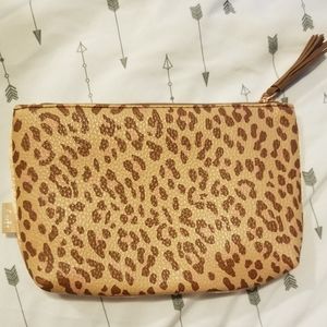 Animal print makeup bag